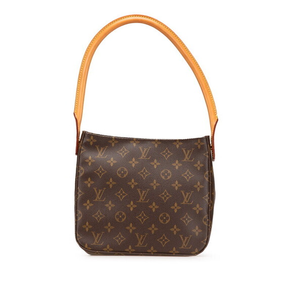 Louis Vuitton Monogram Looping Shoulder Bag Handbag Brown Leather